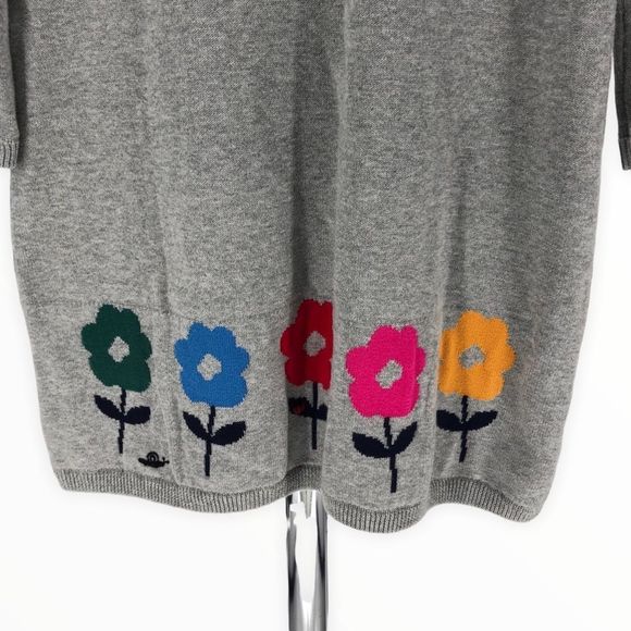 Hanna Andersson Girls Intarsia Pattern Grey Sweater Dress Cotton Girls 10 NWT - Picture 8 of 13